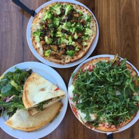 Gluten-free pizzas and sandwich from Rosti Tuscan Kitchen